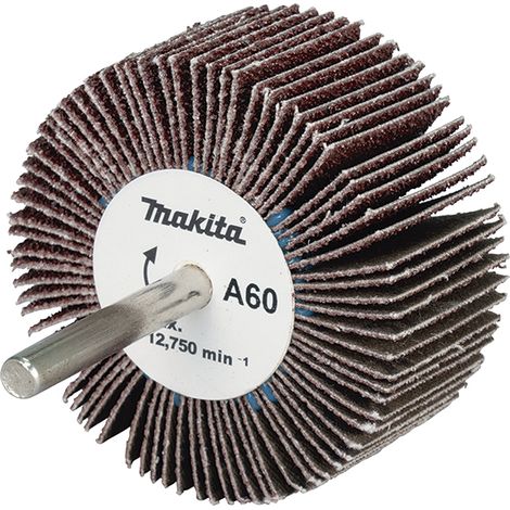 D-75845 Spazzola carte abrasive trapano, Ø60 x 30 mm, A60