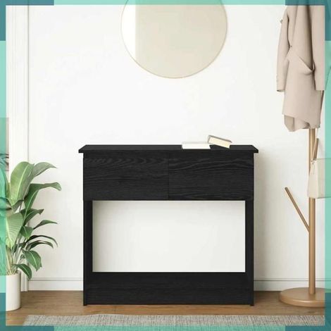 Table console avec tiroirs - 861392 - noir - 85,5 x 38,5 x 74,5 cm - 2 tiroirs (1/5)