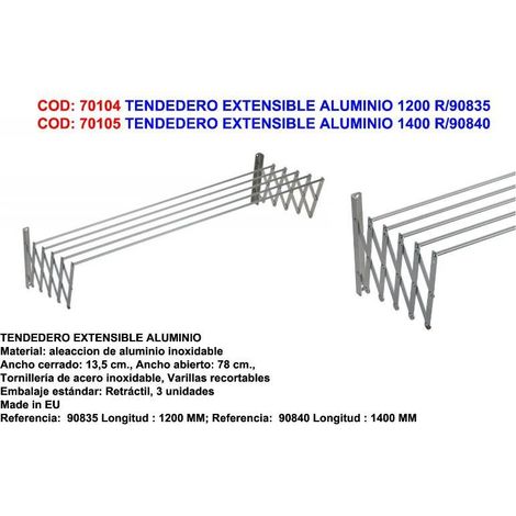 FPLUS baja tendedero extensible aluminio 1200 r-90835 , baja tendedero extensible aluminio 1200 r-90835
