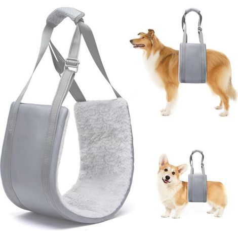 Dog support harness, portable harness for hind and front legs, lifting system for the rehabilitation of disabled, injured, and elderly dogs (1/4)