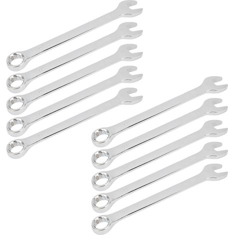 10-teiliger Doppelratschenschlüsselsatz, Handwerkzeug aus CR-V-Stahl, 12 mm (1/5)