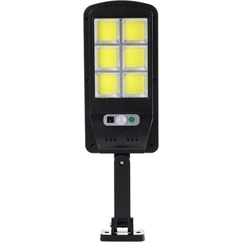 Farola solar para exteriores, ideal para casas, patios, jardines, apliques de pared con detección de personas, tecnología COB, iluminación integrada para caminos rurales, farola de 4 rejillas con 128 (1/4)