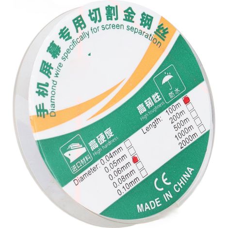 Câble de séparation d'écran LCD en alliage de molybdène de 100 mètres, spécialement conçu pour la réparation de téléphones portables - BEST-0520.06mm (1/5)