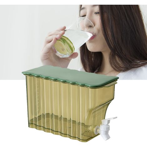 Bouilloire à eau froide avec robinet, couvercle en polypropylène, à conserver au réfrigérateur, idéale pour les infusions aux fruits, les infusions florales, le thé au lait, l'eau et le thé vert. (1/5)