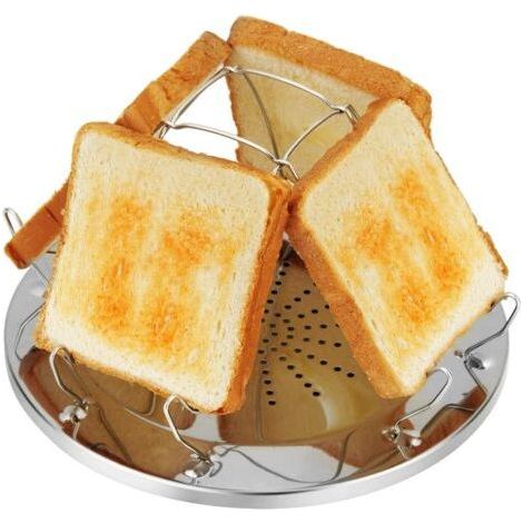 Grille-Pain de Camping pour Réchauds à Gaz, Grille-Pain à Gaz 4 Tranches Pliable, Accessoires de Camping Mini Grille-Pain pour Réchauds à Gaz, Extérieur, Pique-Nique, Voyage, Mobil-Homes (1/5)