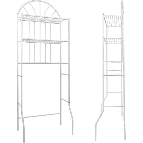 Support de toilette Meuble dessus WC etagère de salle support de plancher 65 34 177cm