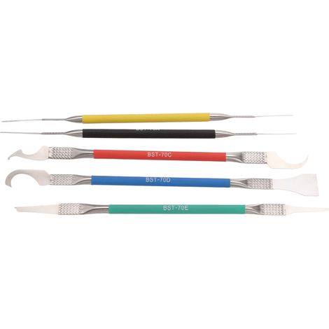 5-in-1 Reparaturset Professionelles Spudger-Hebelwerkzeug BST-70 für die Wartung von Leiterplatten und Motherboards, Doppelmesser (1/5)