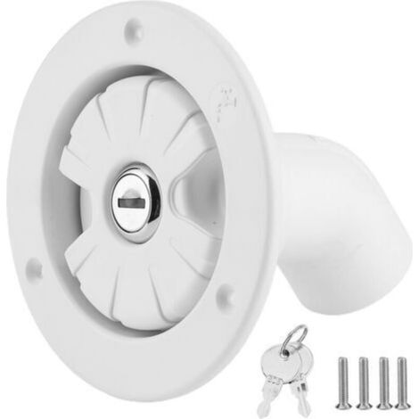 Filtre de remplissage d'eau douce à entrée d'eau par gravité verrouillable avec 2 clés pour remorque de bateau caravane (1/4)
