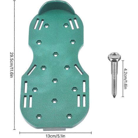 Chaussures aératrices pour gazon, terre et jardin – chaussures à pointes avec 2 œillets métalliques réglables pour Ep