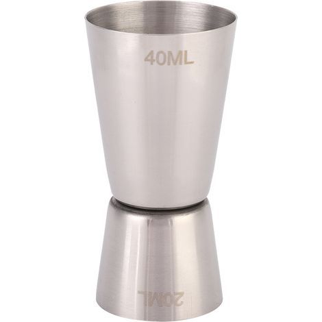 Professional double jigger made of stainless steel, easy to use, for cocktail shakers. High-quality, precision tool. - AquaForge (1/5)