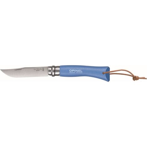 Coltello Opinel Tradition Fluo N. 07 Azzurro Lama Inox 8 cm Manico in carpino (1/3)