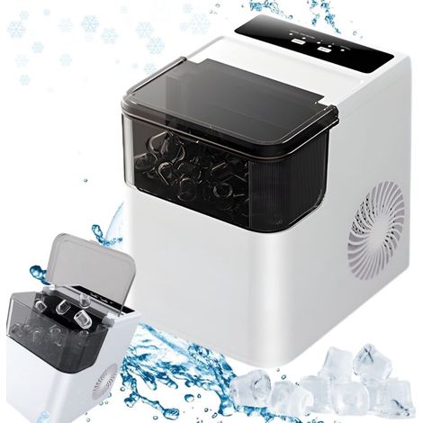 Machine à glaçons, réservoir d'eau de 1,6 L, bac à glaçons de 500 g, 2 tailles de glaçons (S/L), 165 W (1/5)