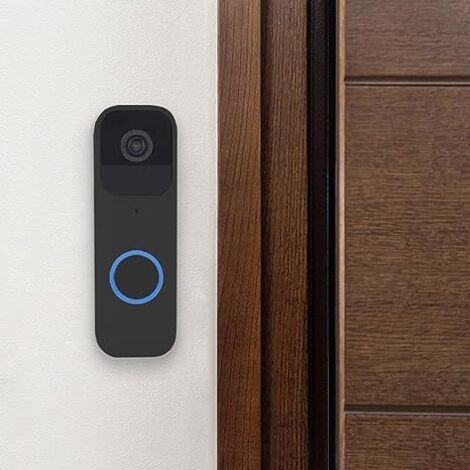 Sonnette Vidéo Système audio bidirectionnel, vidéo HD, longue autonomie, détection de mouvements, notifications de sonnette dans l'application, fonctionne avec Alexa Noir