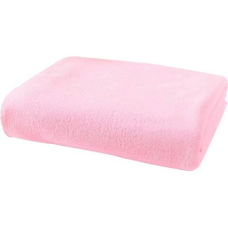 Serviettes de bain turques en microfibre 70 x 140 cm, ensemble de serviettes de bain, serviettes de salle de bain extra larges-Pink (1/3)