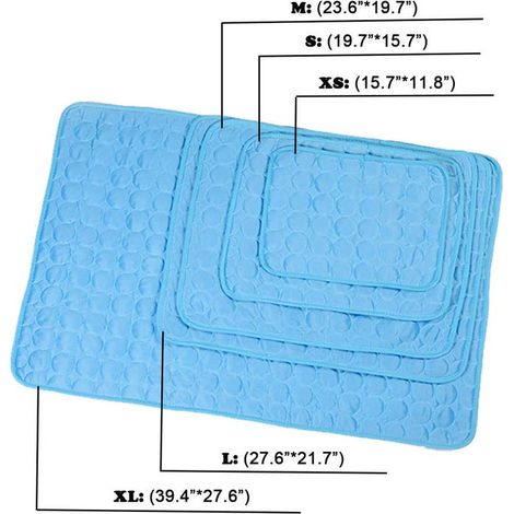 Tappetino rinfrescante lavabile in seta di ghiaccio per cani, tappetino estivo per dormire con fondo impermeabile per animali domestici (XL, 100 x 70 cm) (1/3)