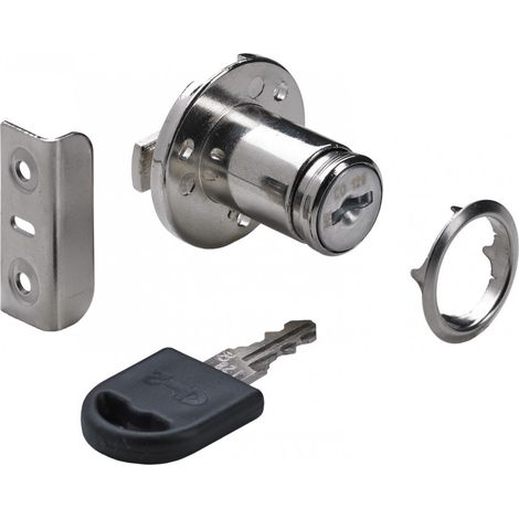 HETTICH Serrure de meuble acier à encastrer HETTICH 18 mm réversible