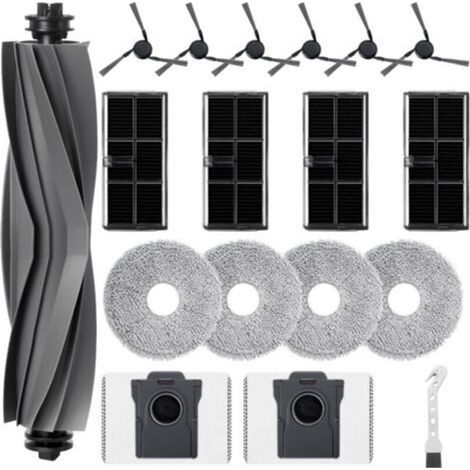 Kit d'accessoires pour Mova E40 Ultra Robot Aspirateur, 1 brosse principale, 6 brosses latérales, 4 filtres, 4 chiffons, 2 sacs à poussière, 1 brosse de nettoyage (1/5)