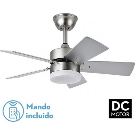 Ventilatore da soffitto DC Marta 36W Nichel 5 Pale Faggio Argento (1/4)