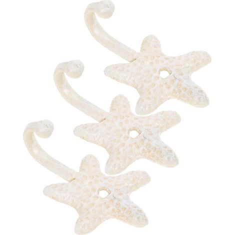 Crochets muraux décoratifs en fer forgé, crochets porte-serviettes à crochet simple, lot de 6 (1/5)