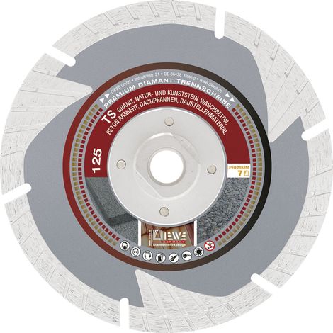 Diewe Diamant Trennscheibe TS 125mm - Handtrennscheibe für Stein und Beton (1/4)
