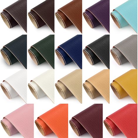 Patchs de réparation auto-adhésifs pour cuir (gris - 25 x 60 cm) - Autocollants imperméables pour la réparation du cuir PU (1/2)