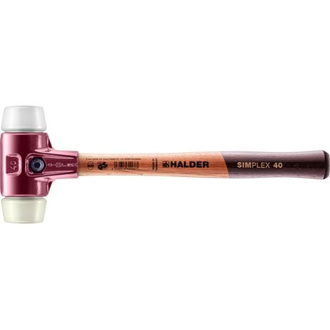HALDER SIMPLEX Superplastik- / Nylonhammer mit Tempergussgehäuse und Holzstiel - D=40 mm - 3078.040 (1/5)