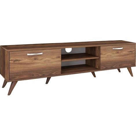 Porta TV in legno "Atik" - 180 x 35 x 48 cm - Marrone