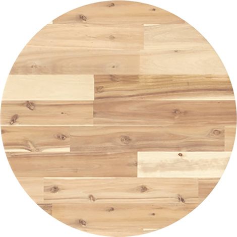 Dessus de table Dessus de bureau Plateau de table rond Ø50x4 cm bois massif d'acacia