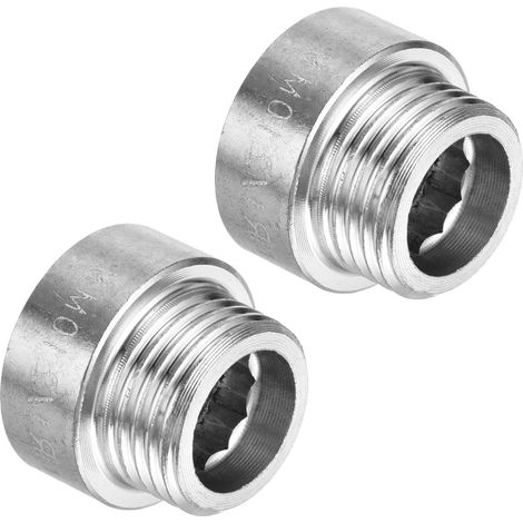 Douche Tête Extension Bras, 2 Paquet 201 Inox Acier G1/2 Mâle à Femelle Filetage 20mm Longueur Tuyau Raccord Douche Tête Rallonge (1/5)