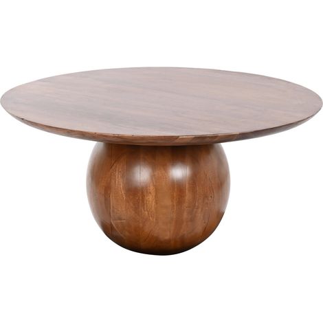 Mesa Centro Acacia 80X80X38 Marron Oscuro (1/4)