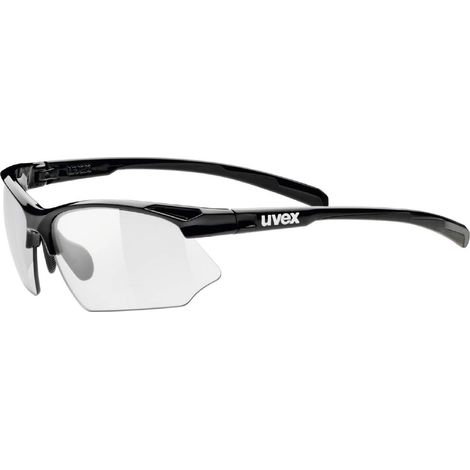uvex sportstyle 802 V, occhiali sportivi unisex, fotocromatico, privo di appannamenti, black/smoke, one size (1/5)