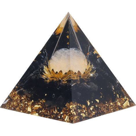 Pyramide d'orgone pour la guérison énergétique, équilibrant l'énergie positive, décoration pyramidale pour la méditation, la chambre ou le bureau. (1/5)