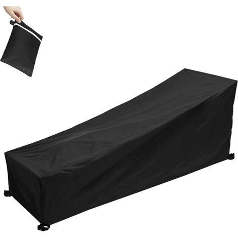 Schutzhülle für Sonnenliegen, wasserdicht, winddicht und UV-beständig, aus 600D Oxford-Gewebe, geeignet für Sonnenliegen mit den Maßen 200 x 75 x 40/70 cm. (1/5)