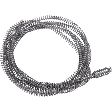 Câble déboucheur à ressort acier manganèse furet flexible tuyau bouché maison cuisine salle de bain toilettes plomberie 3 m/9,8 pi (1/5)