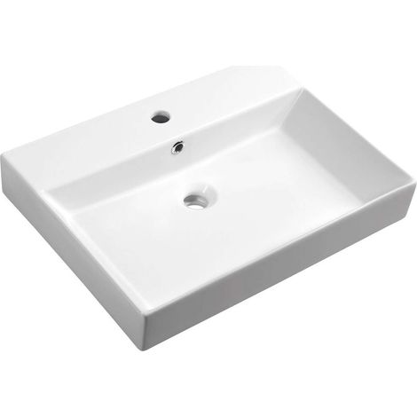Sapho Kare - Waschtisch Kare 60x46 cm, mit 1 Hahnloch, weiß 17060