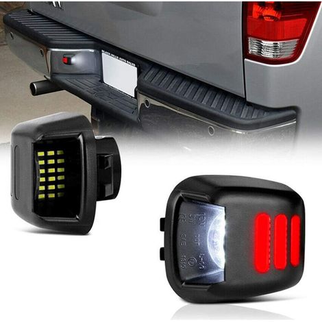 Éclairage de plaque d'immatriculation LED pour Nissan Navara D40 Frontier 2007-2019 Titan Xterra Armada Suzuki Equator avec tube de néon à LED rouge (1/5)