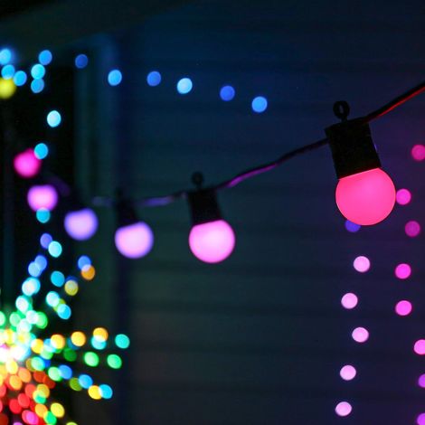 10m Plug In Smart App Controlled Twinkly LED Festoon Light Outdoor Garden Summer Party Indoor Home Decoration (1/5)