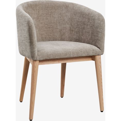 Silla de comedor tapizada con reposabrazos Bunia SKLUM             