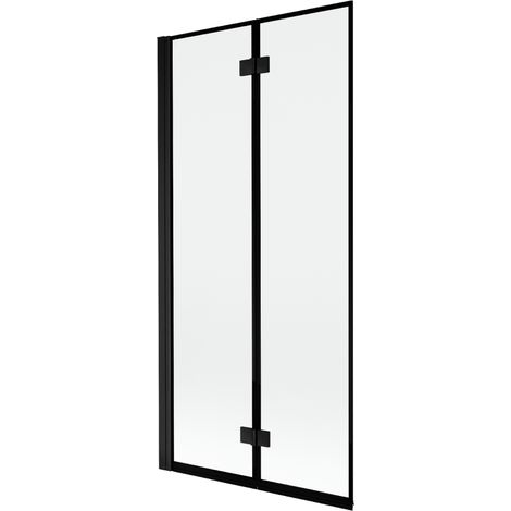 Mexen Mist paroi de douche 2 volets gauche 90 x 150 cm, cadre noir, noir - 8A9-090-002-70-70-L (1/5)