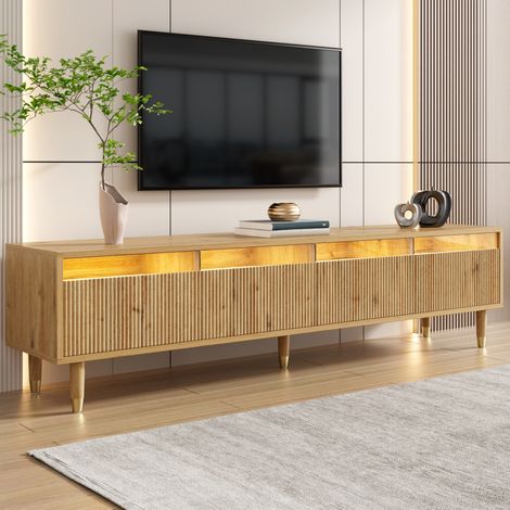 Mobile TV effetto legno con 4 cassetti, 178x35x45 cm (1/5)