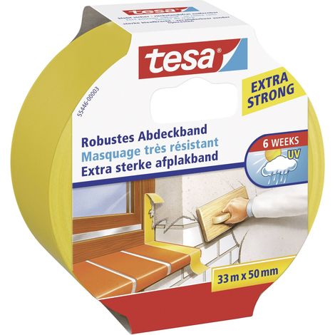 Bande adhésive de plâtrage tesa 55446-00003-02 jaune (L x l) 33 m x 50 mm caoutchouc 1 pc(s) S11229 (1/4)