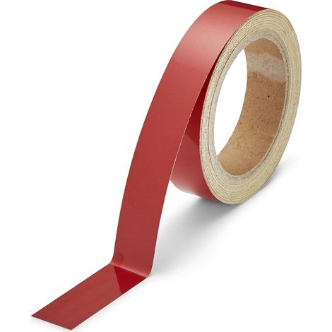Standardmäßiges rotes Reflexband 25 mm/10 m (1/3)