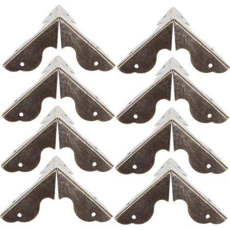 Protections d'angle pour boîtes en bois style antique, en fer doré (1/5)