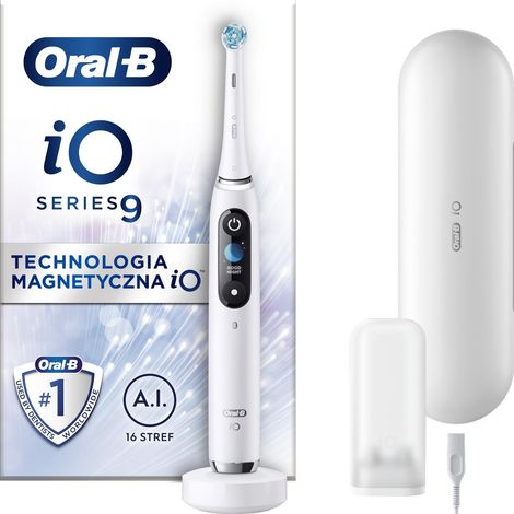 Cepillo de dientes eléctrico Oral-B Braun iO 9 blanco (1/2)