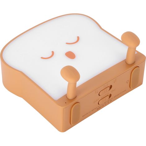 Lampe de chevet USB mignonne forme de pain, support pour téléphone marron, veilleuse cartoon portable. (1/5)