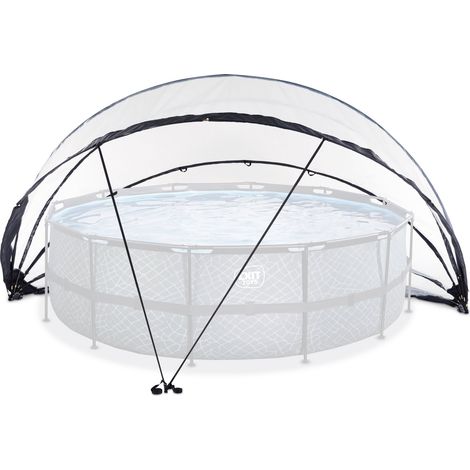 Exit Toys – Dôme de piscine au sol ECO EXIT ø550cm – Arceaux en fibre de verre – Fixation sur sol dur – 100% réparable et recyclable (1/8)