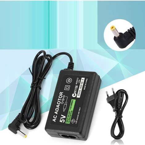 Chargeur mural, adaptateur secteur, câble d'alimentation pour PSP 1000/2000/3000, prise européenne (1/5)
