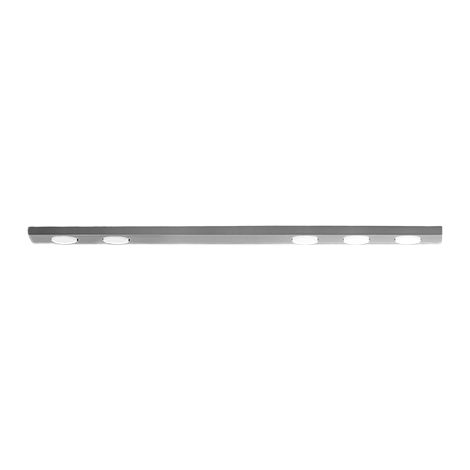 Button - Plafonnier Led 5Xgx53 Max 15W, Rectangulaire 120X10 Cm, Métal Peint, Ip20 - Perenz - Aluminium (1/3)