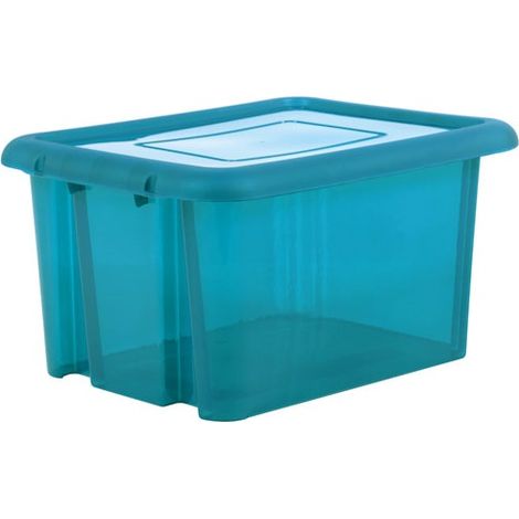 EDA - Boite de rangement Funny box 55l bleu canard acidulé