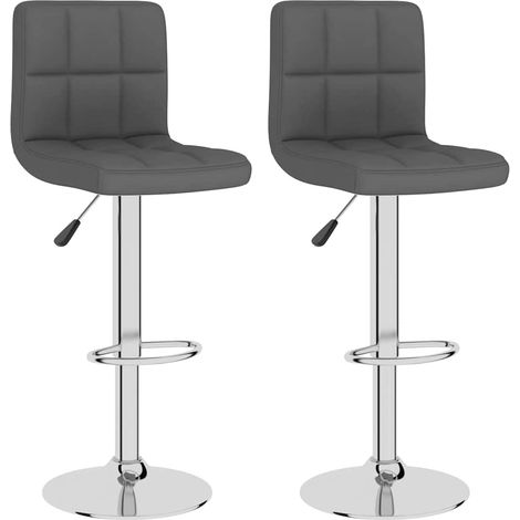 Maison Exclusive - Barhocker 2 Stk. Dunkelgrau Stoff (1/5)